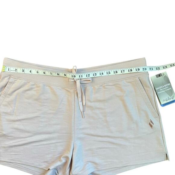 Skechers Skechluxe Go Lounge French Terry Comfy Pale Pink Shorts‎ Womens 2XL NWT - Picture 8 of 11
